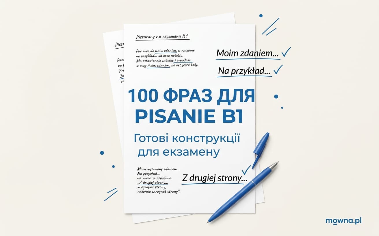 100 фраз та виразів для PISANIE на екзамені B1