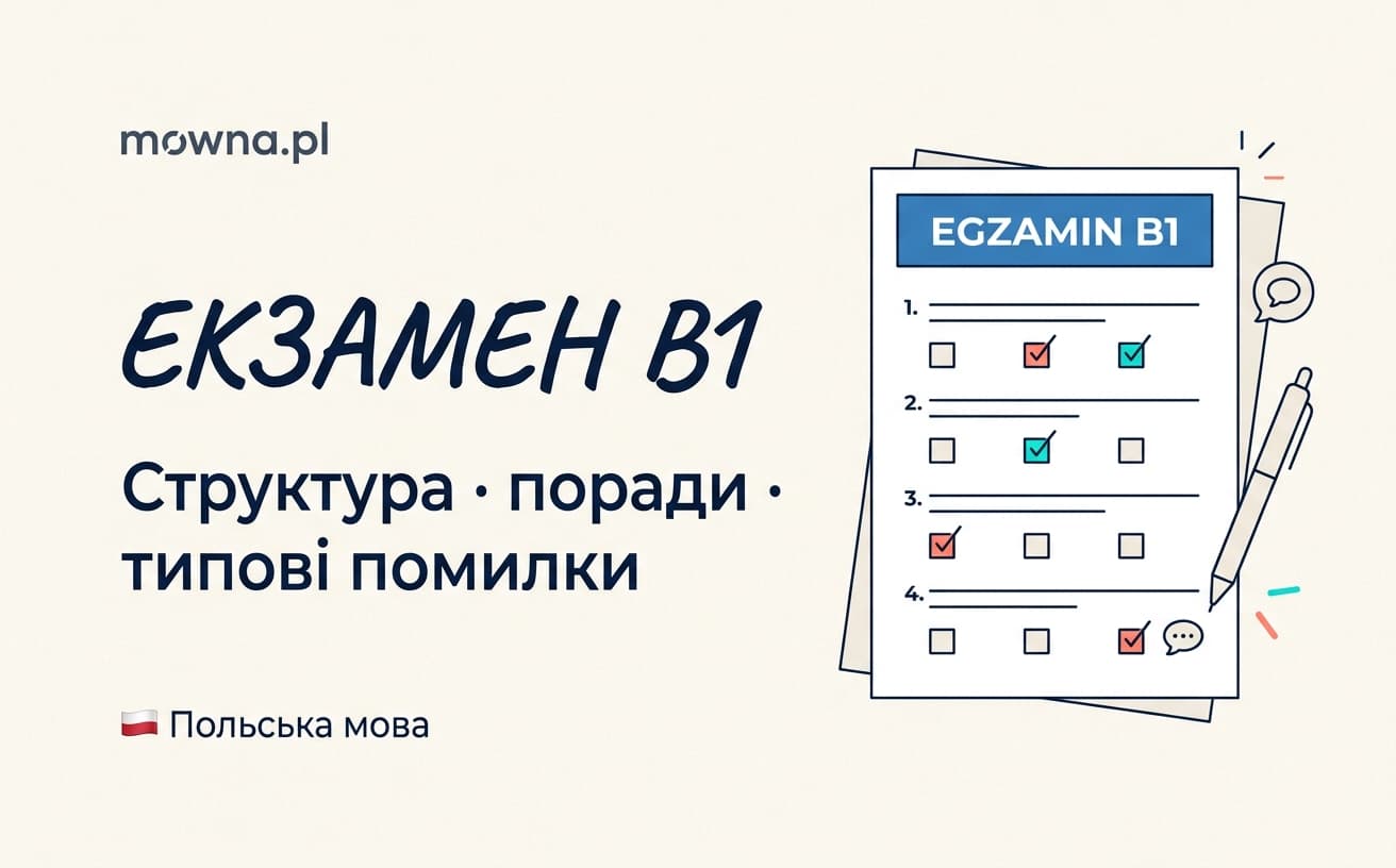 Екзамен з польської B1: структура, поради та на що звернути увагу