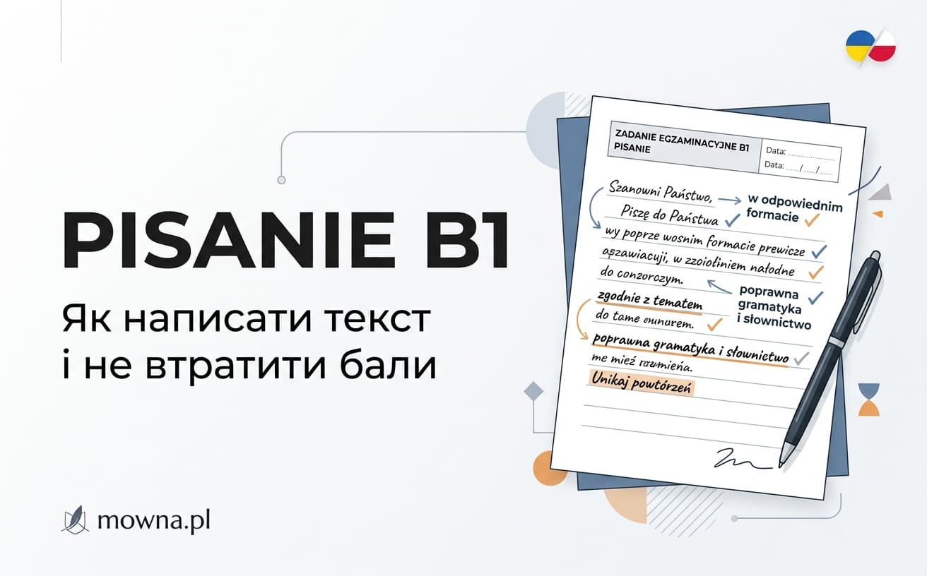Pisanie на екзамені B1: як написати текст і не втратити бали