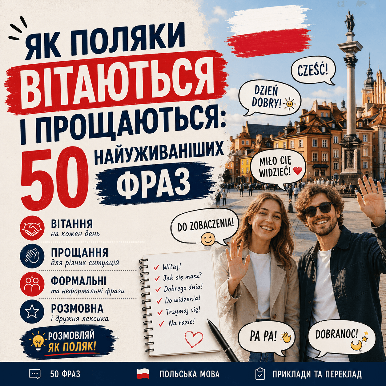 Як поляки вітаються і прощаються: 50 найуживаніших фраз